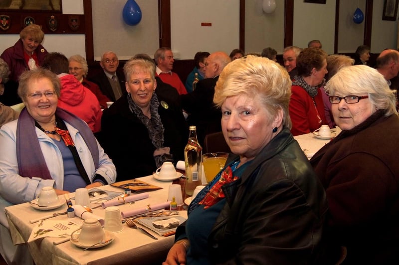 SCOT TO BE GOOD FUN...Beth Mairs, Lorna Wilmot, Betty McClements and Ann Duncan enjoying the Burns Night Supper at Ballywillan Orange Hall in 2011.