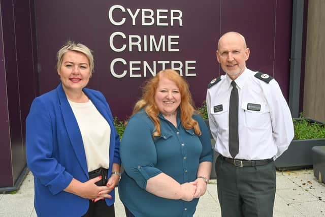The Justice Minister visits the Cyber Crime Centre. Photo: DOJ