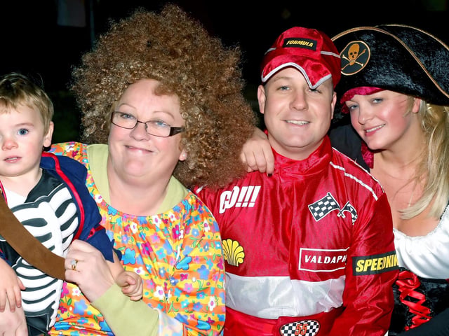 Pictured taking part in the Halloween Parade in Ballycastle in 2009.