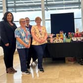 Siobhan Hanna (Brook Street), Tracey McCollum (Nursing Assistant), Joanne Graham (Ward Clerk), Gillian Sinclair (Healthcare Play Specialist), Emma Servic (ward Sister) and Hannah Winter (Student Nurse) and Margaret Blackwood (Lloyds Bank). Pic credit: SEHSCT
