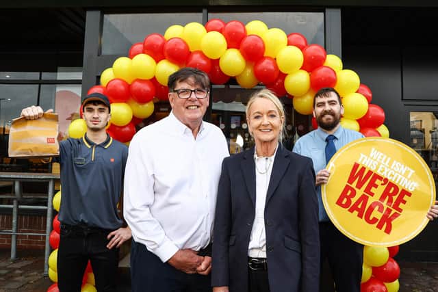 From left - Lennon Langford, Bruce Baillie (Franchisee), Sharon Baillie and Kane Fleming.