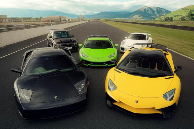 Supercars gather for event promotion day at Bishopscourt Racing Circuit, Downpatrick. Photo credit: James McDonnell