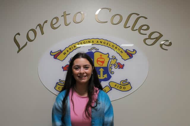 Loreto College student Sorcha Doherty, who scored a wonderful three A* grades in her A Level examinations.
