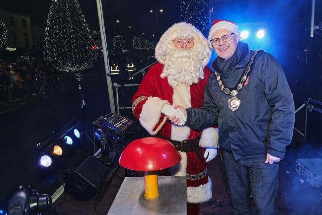 Chair of the Council, Councillor Dominic Molloy attended the Cookstown Christmas Lights Switch On.