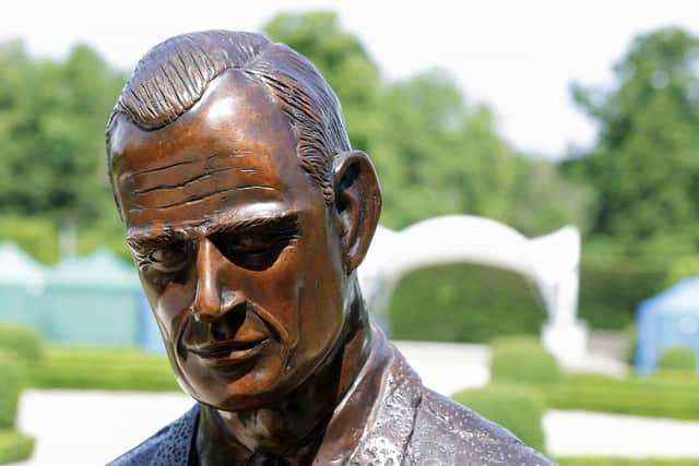 The bronze sculpture of the Late Prince Philip by Anto Brennan.