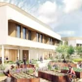 Artist's impression of the new Holywell Hospital.  Pic: Northern Health and Social Care Trust