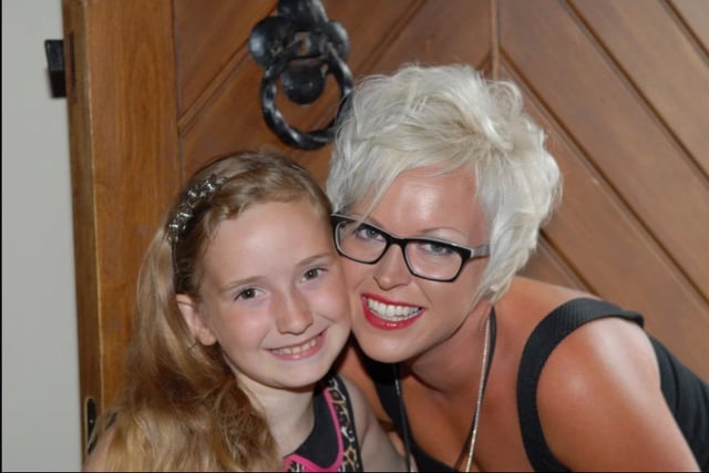 Keri McDowell and her daughter Eva at the Catwalk Spectacular held at Larne Town Hall in 2013