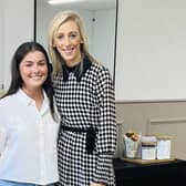 MP Carla Lockhart with Sarah McQueen in the newly-opened McQueen Beauty business in Loughgall. Picture: Carla Lockhart