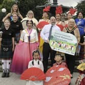 Lord Mayor Councillor Mary O'Dowd launches the Culture in the Park weekend along with Paul Douglas from TBUC: District Council’s Good Relations Programme and some of the performers who will take part in the festivities! Taking place from September 11-13, the event will expand into a three-day celebration of music, dance, food, culture and creativity across the borough. Picture: Edward Byrne Photography