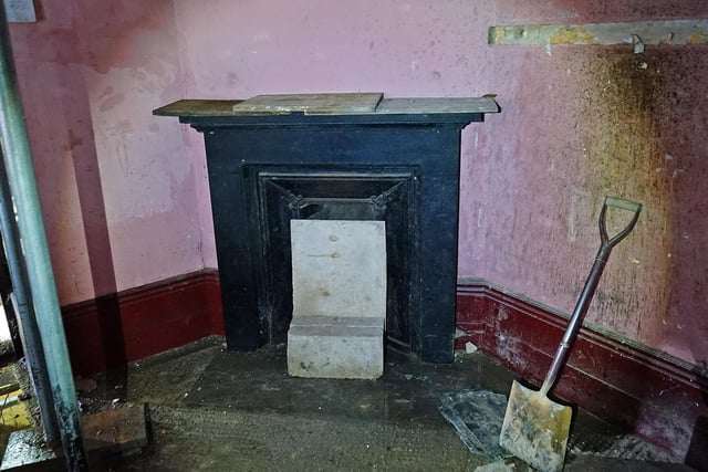 An old fire place in the historic station building which may have kept passengers warm as they waited for their train to Derby or Chesterfield.