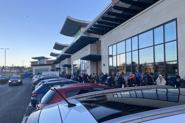 Hundreds of people queued from 7am for the opening of the new M&S store in Coleraine.