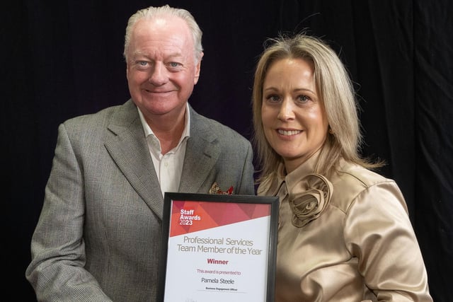 Pamela Steele, Business Engagement Officer, won the Professional Services Team Member of the Year award.