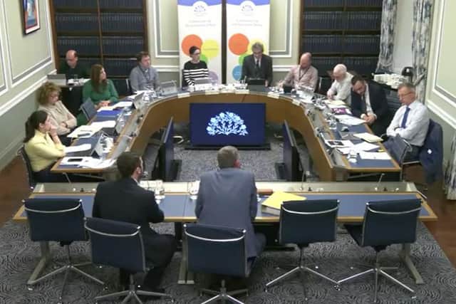 Stormont's Executive Office committee is divided over religious exemptions in proposed changes to equality law.