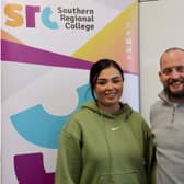 Ebony Murtagh alongside lecturer Micheal Prunty