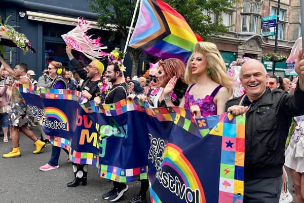 People taking part in Belfast Pride Parade in 2024. Photo: Jonathan McCambridge/PA Wire