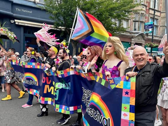 People taking part in Belfast Pride Parade in 2024. Photo: Jonathan McCambridge/PA Wire