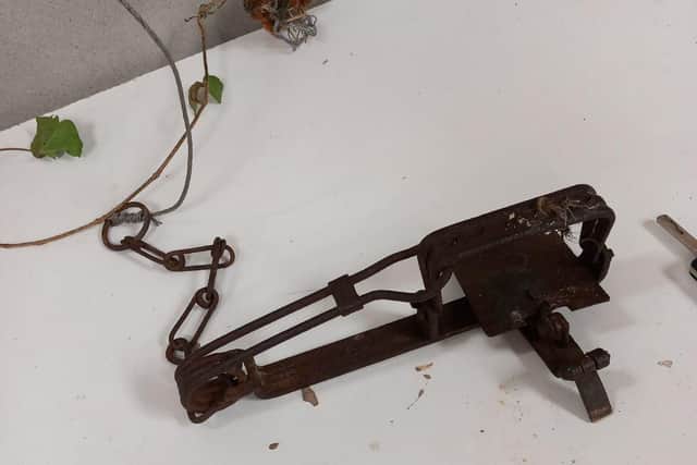 Police released an image of the gin trap
