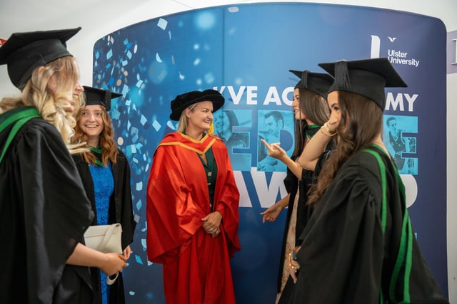 Graduates enjoying the day at Coleraine.