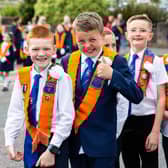 The sun shone brightly in Bangor for the annual Co Armagh Junior Orange Lodge parade. Photos by Graham Baalham-Curry