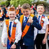 The sun shone brightly in Bangor for the annual Co Armagh Junior Orange Lodge parade. Photos by Graham Baalham-Curry