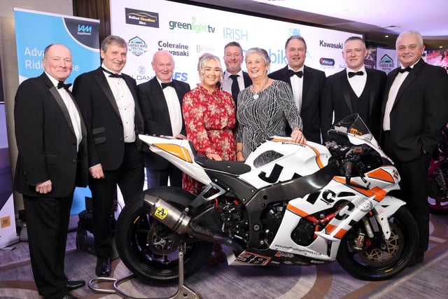 Members of the NW200 organisation at the Adelaide Irish Motorbike awards in the Crowne Plaza hotel, Belfast on Friday night.