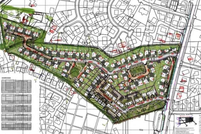 Planning Committee members approved the 126-dwelling development near Ballymoney’s Semicock Road (pic; CC&G/planning report)