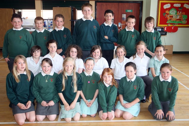 Brownlee Primary School Primary Seven pupils pictured in 2009
