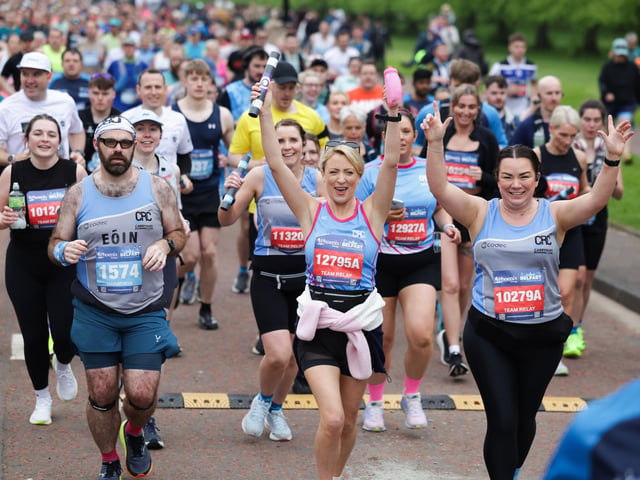 Loving the atmosphere of the Phoenix Energy Belfast City Marathon.