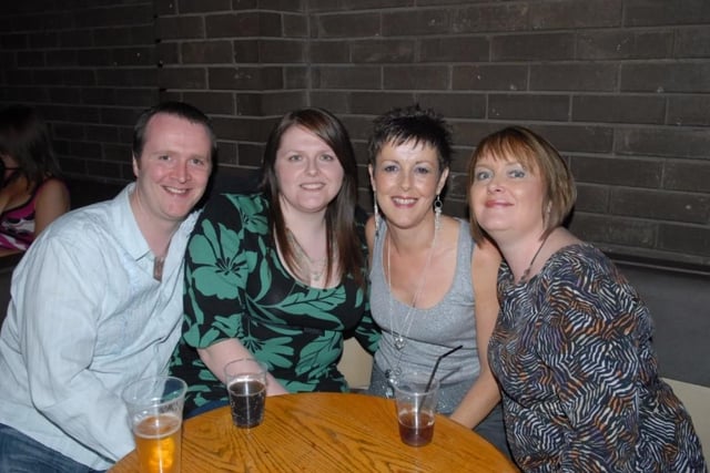 Mark McIlvenny, Leanne McConnell, Heather Baxter and Lyn Kernohan in the Kiln for 'Housekeepin' in 2007. Photo by: Peter Rippon