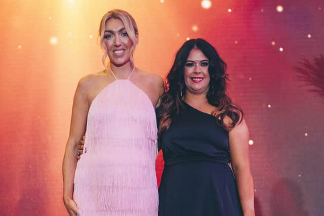Laura Cassidy from Buzz Of At Bumble And Bee picked up the runner-up award for Influencer Campaign of the Year from Laura Brennan of Pod Camping Ireland