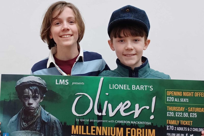 Brothers Ben and David Langan who are playing Oliver and Charley