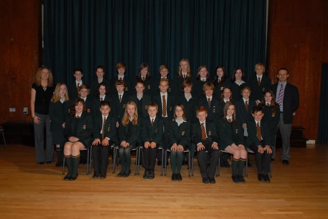 Year 8 pupils from Friends' School in 2012 along with Lynne McMurray and Chris Wilson, year teachers