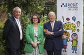 Nick Hewer RCSLT UK President, RCSLT CEO Steve Jamieson, CEO and Ruth Sedgewick, head of RCSLT NI