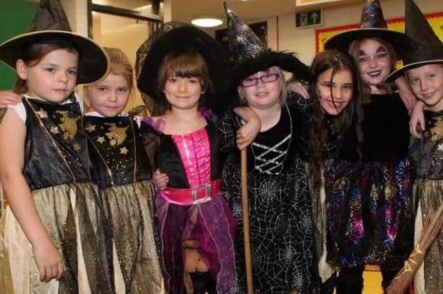 'Witches' celebrating Halloween at Earlview PS in 2013.