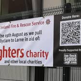 Firefighters from Larne and Ballyclare stations will be taking on the physical challenge on August 19 in a bid to raise funds for the Fire Fighters Charity.  Photo: Alistair Carmichael