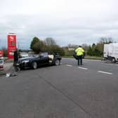 The scene at a serious RTC at Drumnasoo on the Portadown-Armagh Road just outside Portadown.  Picture: Tony Hendron