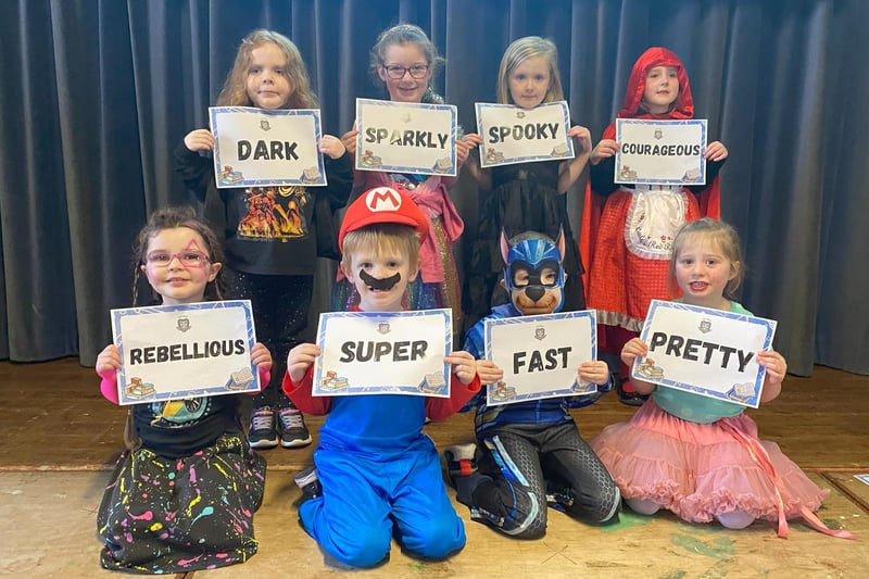 P2 pupils at Victoria Primary School on World Book Day.
