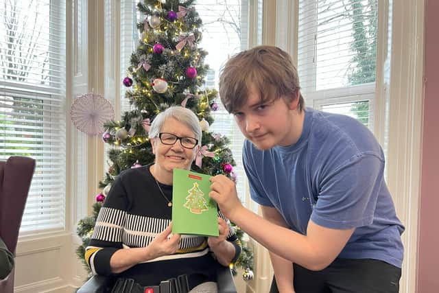 In a heart-warming celebration of community spirit, young people from Include Youth dedicated their December to crafting creative Christmas cards and organising a visit to
Galgorm Care Home. Credit Include Youth
