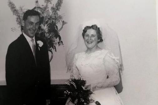 The Kirkpatricks on their wedding day which was filmed by a television crew from the USA