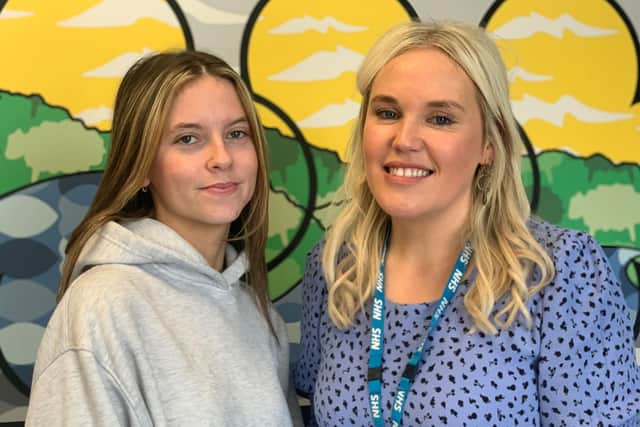 Louise Wiggins and Senior Practitioner for Autism and ADHD Veronica Bailie. Pic credit: SEHSCT