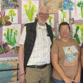 East Antrim Alliance MLA Stewart Dickson during a visit to Hollybank Pre-School unit on June 14. (Credit: East Antrim Alliance).