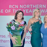Vicky Burns (Centre) pictured with Maria McIlgorm and Pat Cullen. Credit: Royal College of Nursing