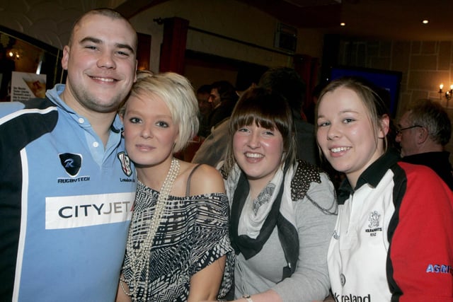 Alistair Bartlett and friends  pictured at Kilraughts YFC table quiz held at the Scenic Inn Armoy in 2008