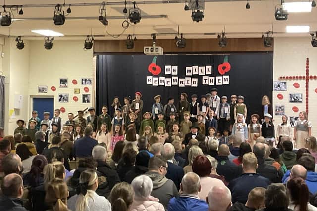 Remembrance Service Assembly at Edenderry Primary School, Portadown.