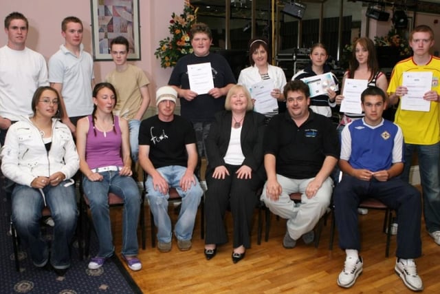 DJ skills certificate recipients pictured at the NEELB awards evening held at Knockagh Lodge in 2007.