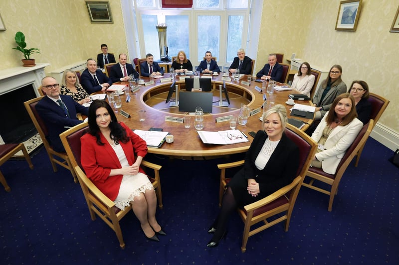 The final word on what Stormont needs do for Northern Ireland comes from this reader who urged Assembly members to "Stop harping back to the past ... and get on with what you are paid to do."  Pictured here are First Minister Michelle O'Neill and Deputy First Minister Emma Little-Pengelly with members of the Northern Ireland Executive at Stormont Castle.