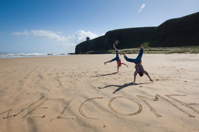 Benone Strand is a seven-mile long beach with a variety of breaks to choose from when getting started surfing.
Known for its small waves, it is also the first inclusive beach in all of Northern Ireland, offering a wheelchair surfboard for anyone with additional needs.