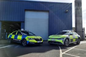Police escorted vehicles on Easter Sunday to Coleraine Vehicle Testing Centre where DVA enforcement vehicle examiners were on hand to carry out thorough inspections. Picture:  PSNI