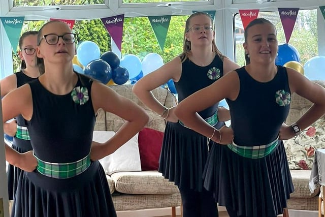 Highland Dancers pictured at Maisie's celebration