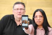 Tony Johnson (57) and his wife Eloisa (45) from Paulsgrove, was scammed out of thousands of pounds following a social media scam. The Facebook advert said investors could double or triple their investments and used Martin Lewis as the head of it. Picture: Sarah Standing (180523-4859)